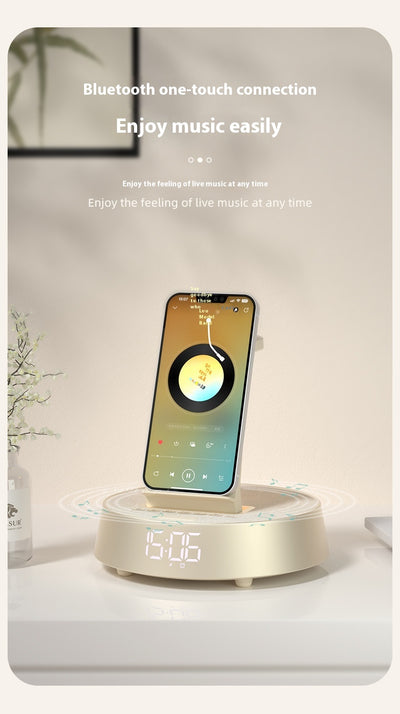 Reloj Despertador Inteligente con Altavoz Bluetooth y Auriculares Inalámbricos - Image 13