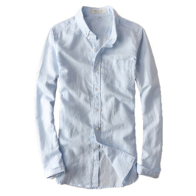 Camisa de Lino Blanca Clásica para Hombre - Image 12