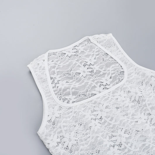 Top Encaje Espalda Descubierta con Tirantes Ajustables - Image 21