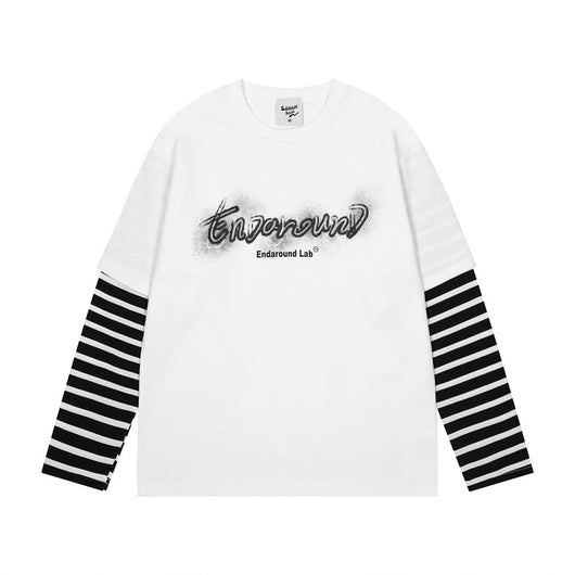 Camiseta Manga Larga con Rayas de Costura para Hombre - Image 2