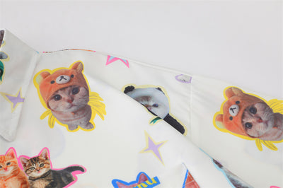 Camisa Estampada con Diseño Gatito para Hombre - Image 13