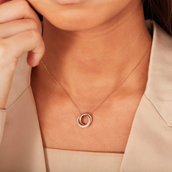 Collar de Plata Esterlina 925 Entrelazado para Mujer