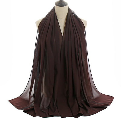 Hijab Chiffón Perlado Monocromático 70x180cm - Image 57