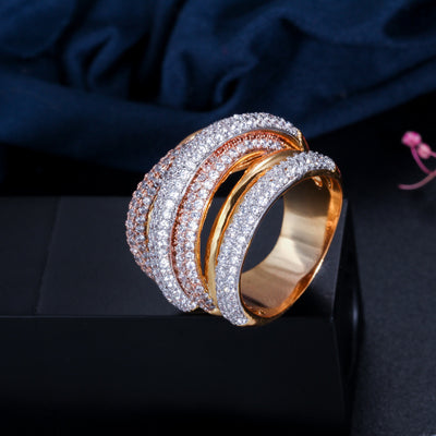 Anillo Ajustable Multicapa con Circonita de Alta Calidad - Image 15