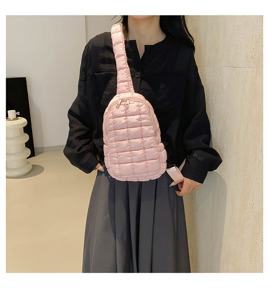 Bolsa Crossbody Acolchada Diamante para Mujer - Diseño Plisado Cloud - Image 24