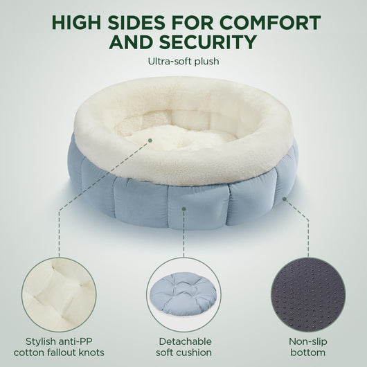 Cama Donut para Perros Pequeños y Gatos - Cómoda Cama Redonda Lavable con Base Antideslizante - Image 8