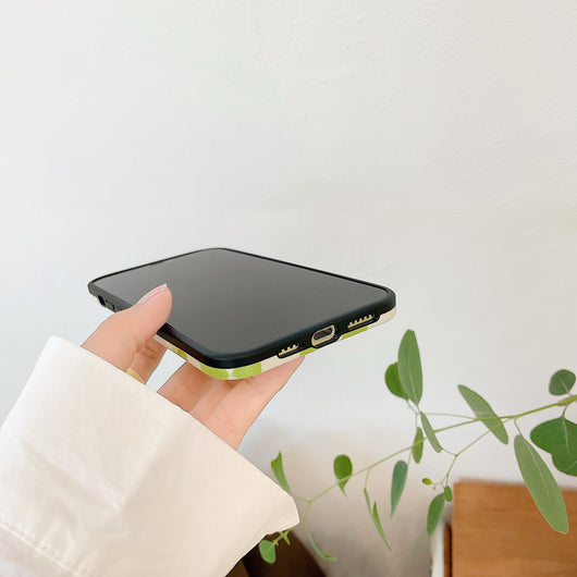Funda Silicona para Teléfono Cuadrícula Naranja Verde Minimalista - Image 18