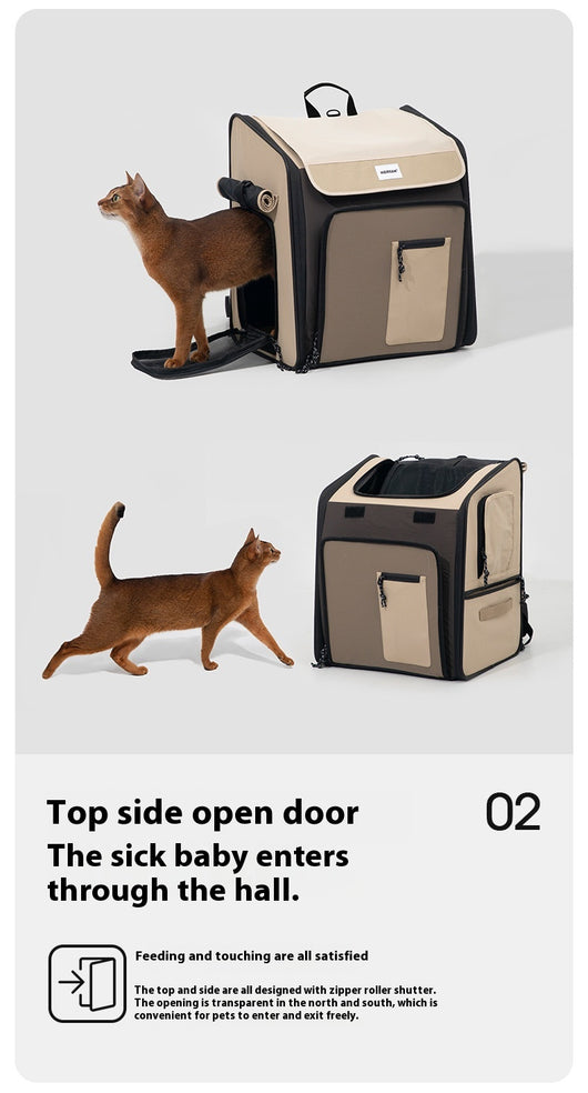 Mochila Transportadora Respirable para Gatos y Perros - Gran Capacidad Portátil - Image 16