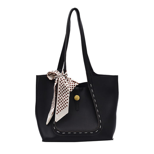 Pañuelo de Seda con Estampado de Puntos y Moño - Bolsa Pequeña Coordinable - Image 5