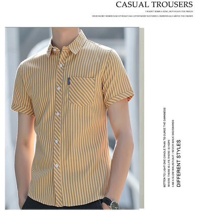 Camisa de Verano para Hombre a Rayas Resistente a Arrugas - Image 24