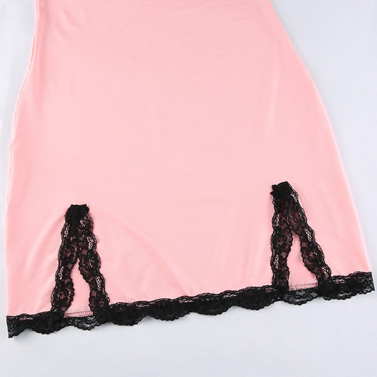 Falda Slip Ajustada con Tirantes de Contraste - Diseño Elegante y Sofisticado - Image 3