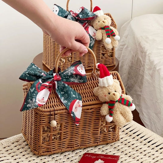 Caja Decorativa Portátil para Regalos Navideños