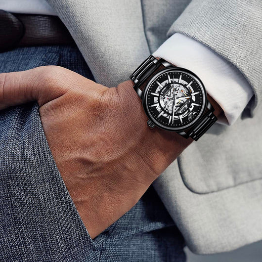 Reloj Mecánico Deportivo Impermeable con Esfera Calada y Luz Nocturna para Hombre - Image 6