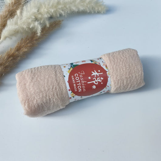 Pañuelo de Algodón y Lino Arrugado Monocromático - Image 79