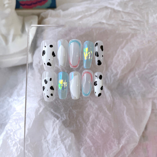 Parches de Uñas Estampado Vaca Verano - Decoración Nail Art - Image 2
