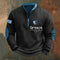 Sudadera Hombre con Estampado Digital y Cierre Medio