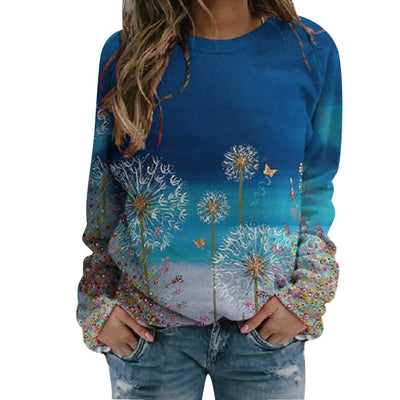 Blusa Casual de Manga Larga Estampada en Terciopelo para Tallas Grandes - Image 5