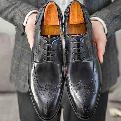 Zapatos Oxford Punta Fina de Cuero Artesanal para Hombre - Image 5