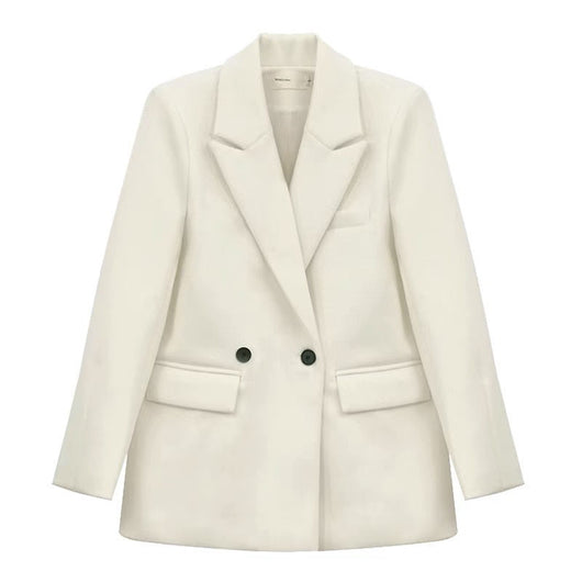 Blazer Corto Doble Faz de Cachemira Estilo Hepburn para Mujer - Image 2