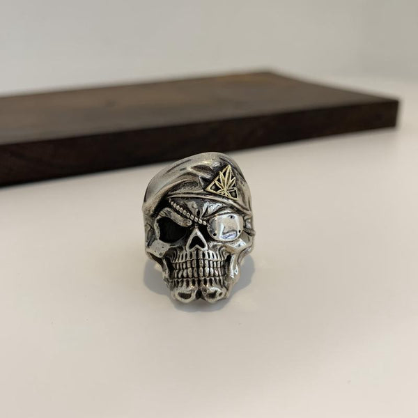 Anillo de Calavera Hip Hop Punk Plata 925 Estilo Personalidad