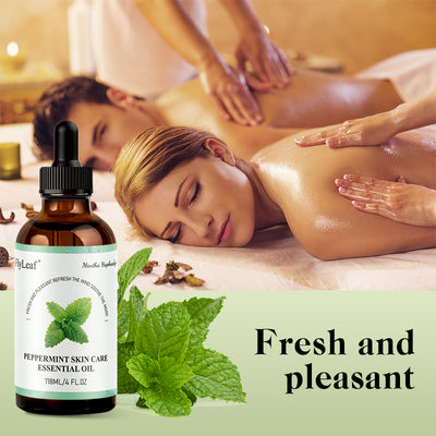 Aceite Esencial de Menta Pura Natural - Energizante para Difusor y Masaje