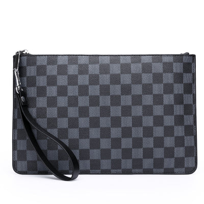 Cartera Ejecutiva de Cuero PU a Cuadros para Hombre - Image 11