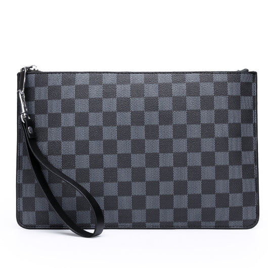 Cartera Ejecutiva de Cuero PU a Cuadros para Hombre - Image 11