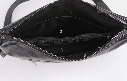 Bolsa Bandolera de Cuero Genuino para Hombre - Estilo Casual y Minimalista - Image 13