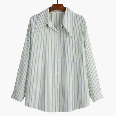 Blusa Larga Ajustada Estilo Coreano Manga Larga - Image 4