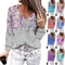 Blusa Elegante de Manga Larga con Escote V para Mujer