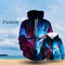 Sudadera Estampado Lobo 3D para Hombre