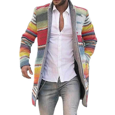 Abrigo Trinchera Impreso de Manga Larga para Hombre - Image 6