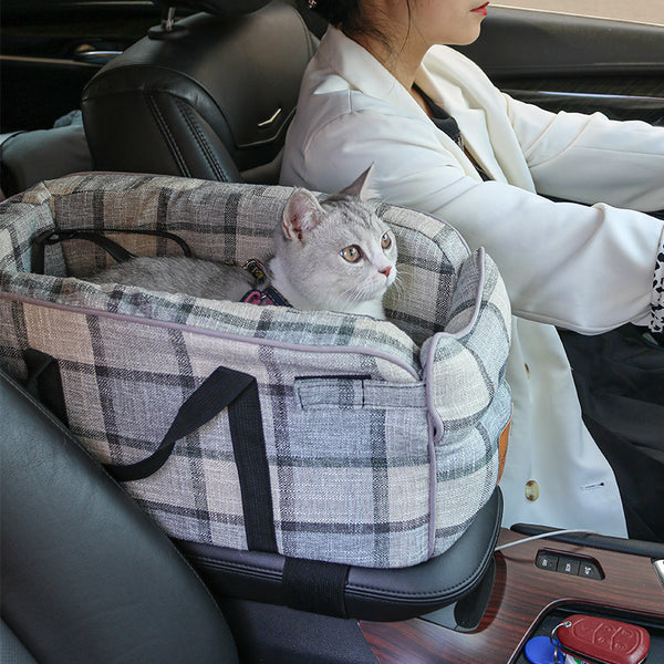 Asiento Nido Climático para Mascotas - Control Central del Auto