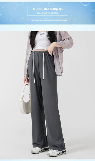 Pantalones Premamá Cómodos de Pierna Ancha sin Cintura Ajustable - Image 18