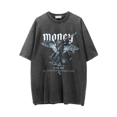 Camiseta Estampada Lavada y Desgastada para Hombre - Image 13