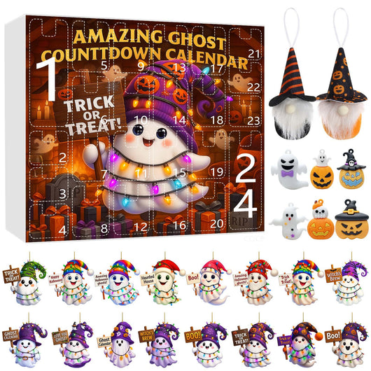 Adorno Navideño Muñeca Fantasma Calabaza en Caja Sorpresa - Image 6