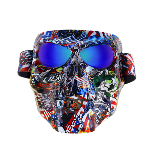 Máscara Cráneo para Motociclista con Gafas Integradas - Image 28