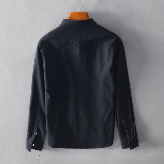 Chaqueta Camisa Térmica Casual para Hombre con Forro de Terciopelo - Image 8