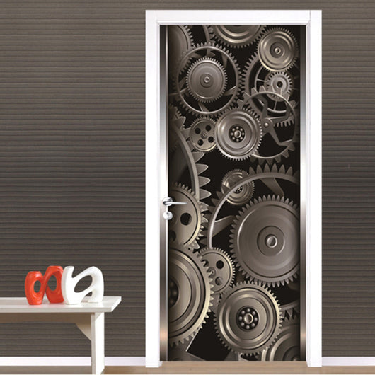 Vinilo Adhesivo 3D para Puerta - Efecto Humo Dinámico
