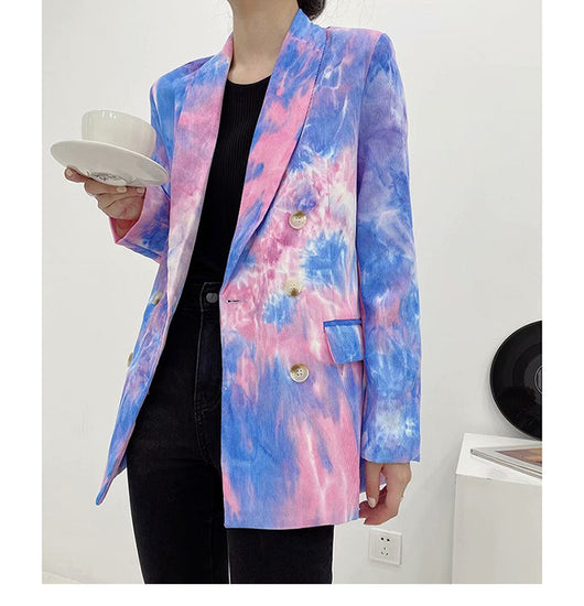 Saco Cruzado Tie-Dye en Poliéster - Diseño Moderno y Versátil - Image 7