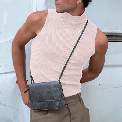 Camiseta Deportiva sin Mangas de Color Sólido para Hombre - Image 23