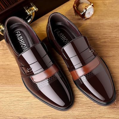 Zapatos Oxford Casuales de Cuero Charolado para Hombre - Image 9