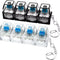 Transparent Crystal Decompression Luminous Mechanical Keyboard Keychain
