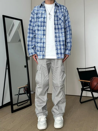 Camisa Suelta Manga Larga Estilo Japonés y Coreano para Hombre - Image 11