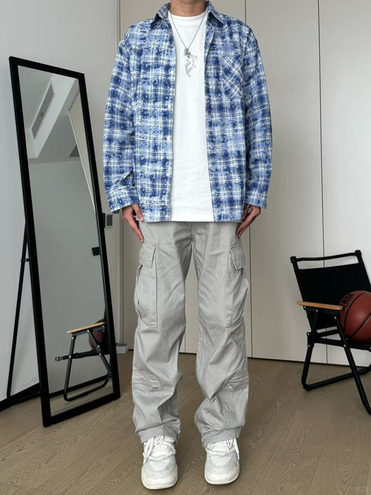 Camisa Suelta Manga Larga Estilo Japonés y Coreano para Hombre - Image 11