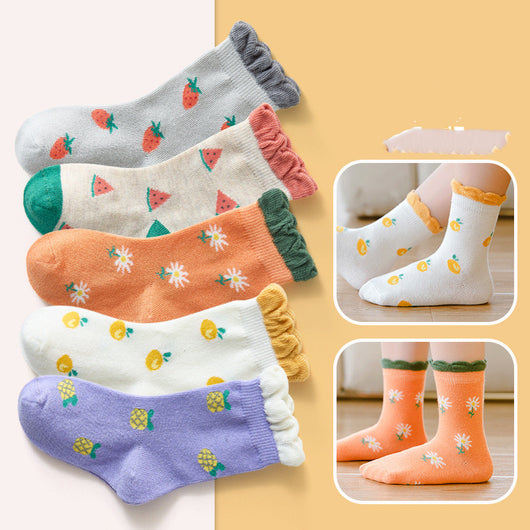 Calcetines Infantiles de Tubo con Diseño de Frutas - Algodón Suave para Niños y Niñas - Image 14