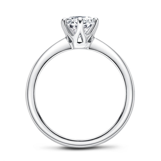 Anillo de Moissanita Clásico Seis Puntas 1 Quilate Plata 925 - Image 2
