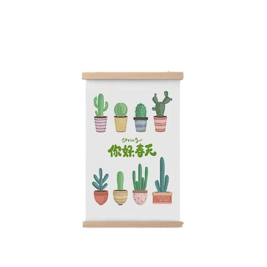 Cuadro Decorativo Plantas Verdes Diseño Infantil en Madera Maciza - Image 2