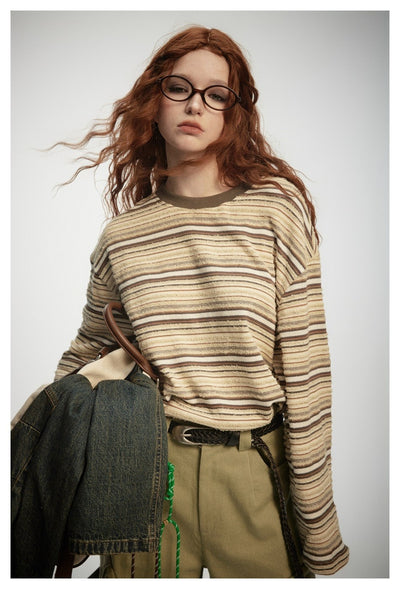 Camiseta a Rayas de Manga Larga - Sudadera Versátil para Hombre y Mujer - Image 39