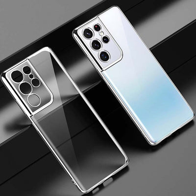 Funda Transparente S21 Electrochapada Ultra Delgada Antigolpes